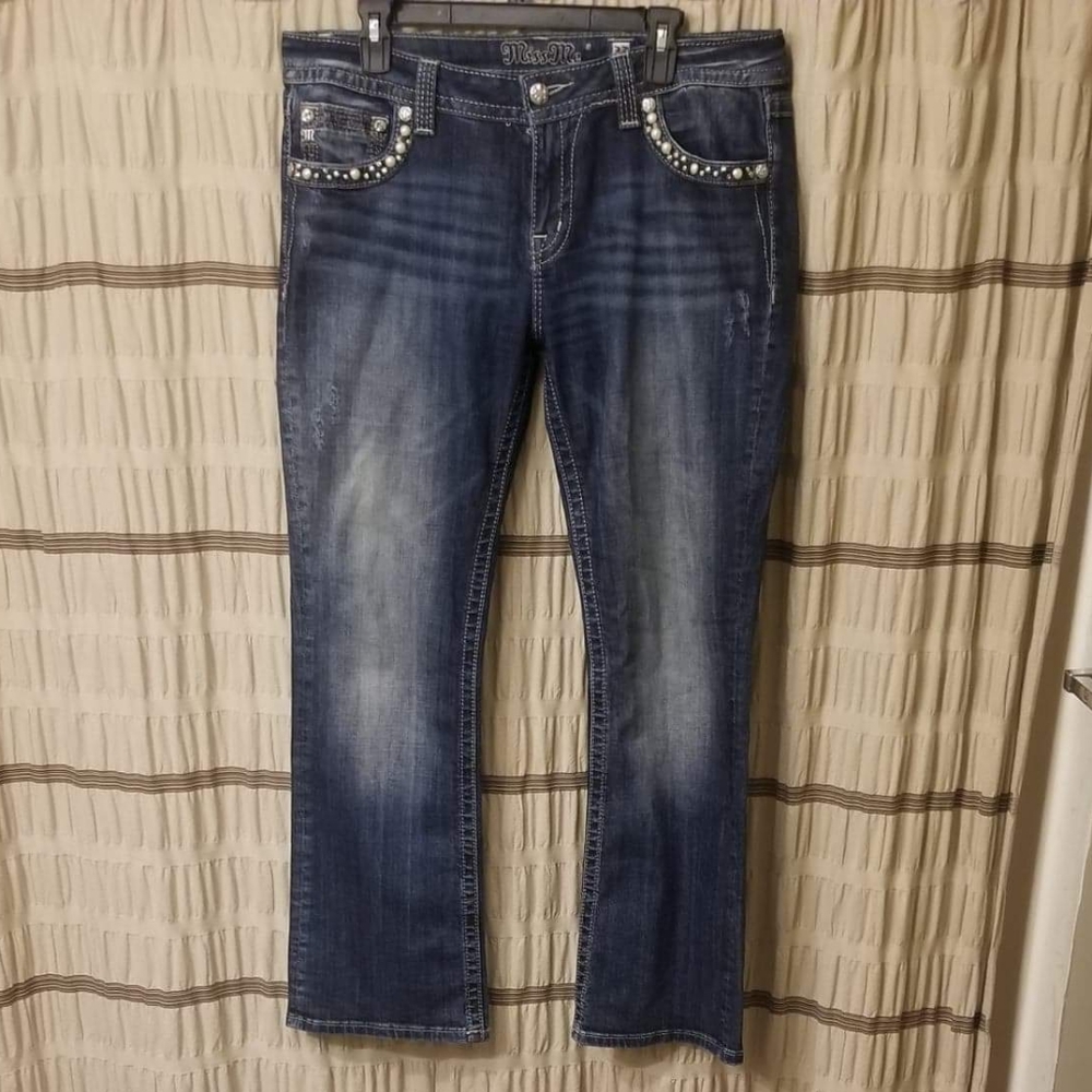 Miss Me Signature Boot Denim Jeans,,SZ 33